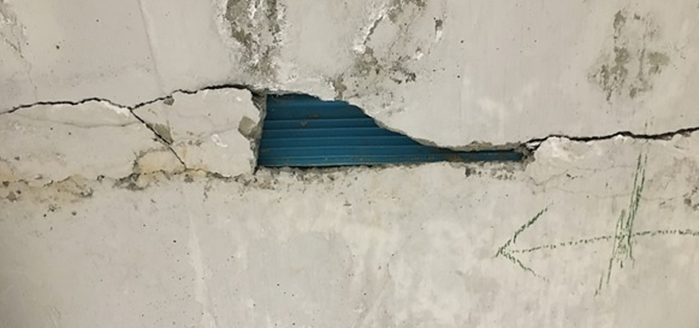 Due to the leaky condo crisis, a crack has formed in one of the buildings in BC.