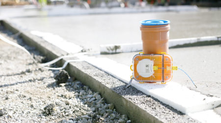 Maturix Sensors are attached to a structure, providing streamlined concrete thermal monitoring.